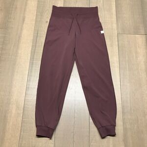 Vuori Daily Jogger Pants Womens Size S Brown Red Run Gym Elastic Drawstring